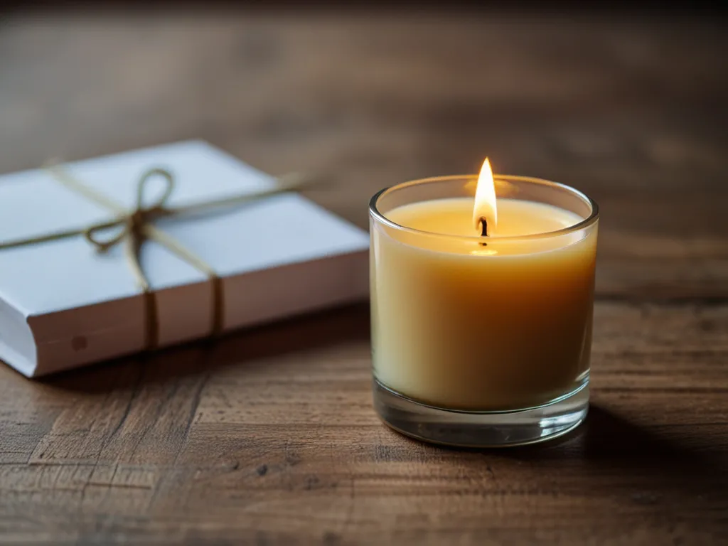 Vela aromática con notas de vainilla