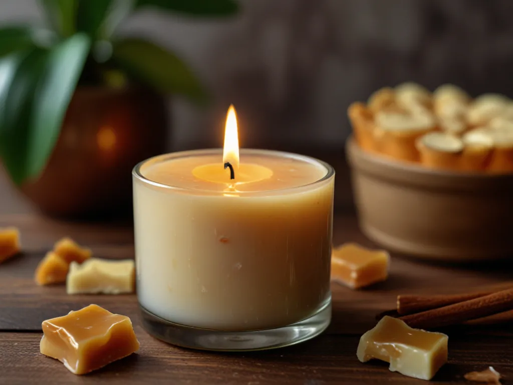 Vela con fragancia de vainilla y caramelo